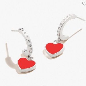🎁 Alex & Ani Sterling Silver Heart Earrings